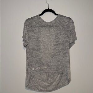 Pure Barre Heathered Gray Short Sleeve Tee